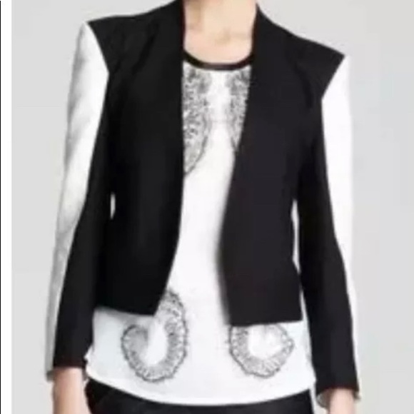 Helmut Lang Color block white black Era Blazer womens  0 - Picture 2 of 12